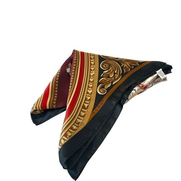 Vintage Echo Large Square Silk Floral Vatican Collection Square - Picture 7 of 8